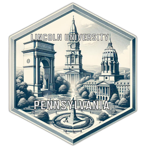 Lincoln University Pennsylvania Souvenir Travel Destination Die Cut Hexagon Fridge Magnet 6-Inch