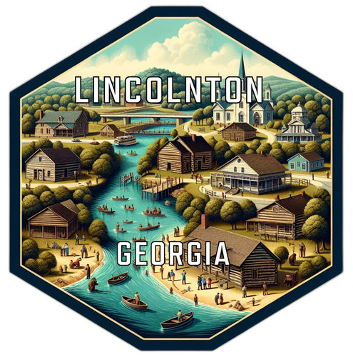 Lincolnton Georgia Travel Destination Souvenir Vinyl Decal Sticker 4-Inch