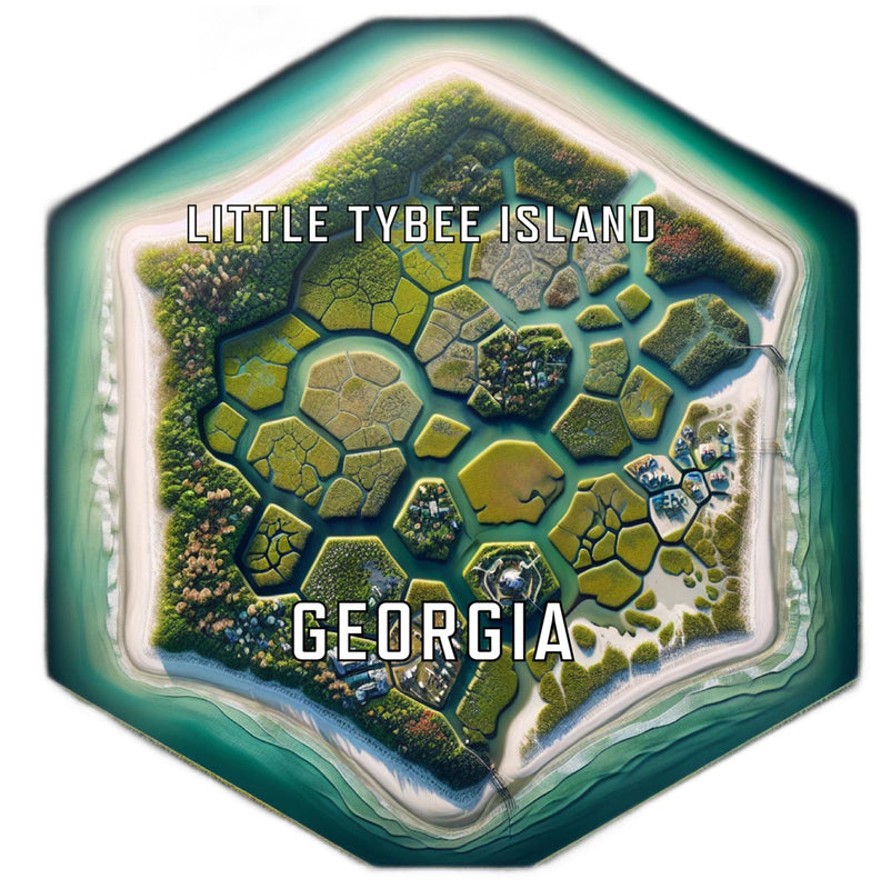 Little Tybee Island Georgia Travel Destination Souvenir Vinyl Decal Sticker 6-Inch