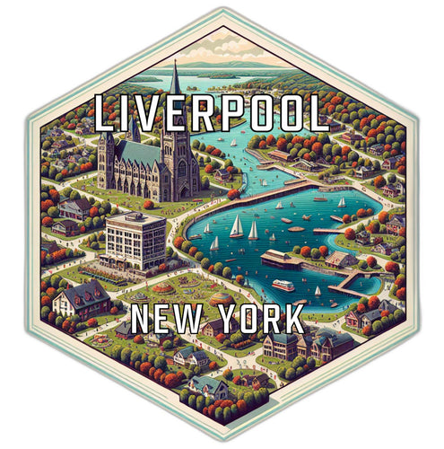 Liverpool New York Travel Destination Souvenir Vinyl Decal Sticker 2-Inch