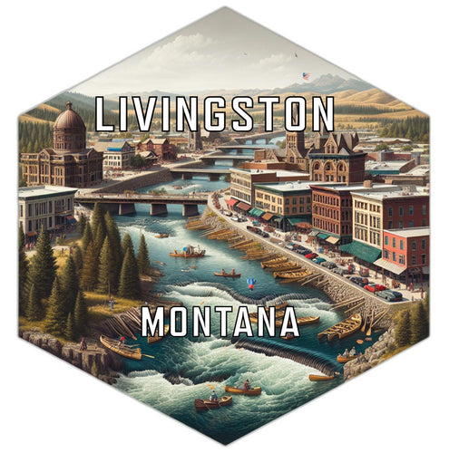 Livingston Montana Travel Destination Souvenir Vinyl Decal Sticker 6-Inch