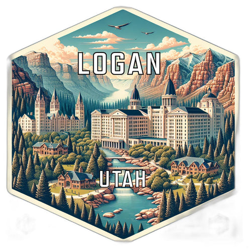 Logan Utah Travel Destination Souvenir Vinyl Decal Sticker 6-Inch
