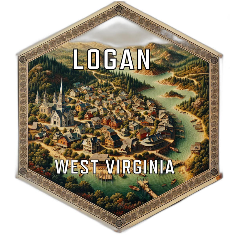Logan West Virginia Travel Destination Souvenir Vinyl Decal Sticker 2-Inch