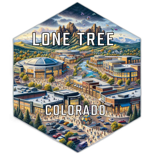 Lone Tree Colorado Travel Destination Souvenir Vinyl Decal Sticker 2-Inch