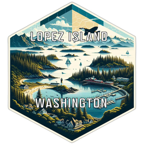 Lopez Island Washington Travel Destination Souvenir Vinyl Decal Sticker 2-Inch