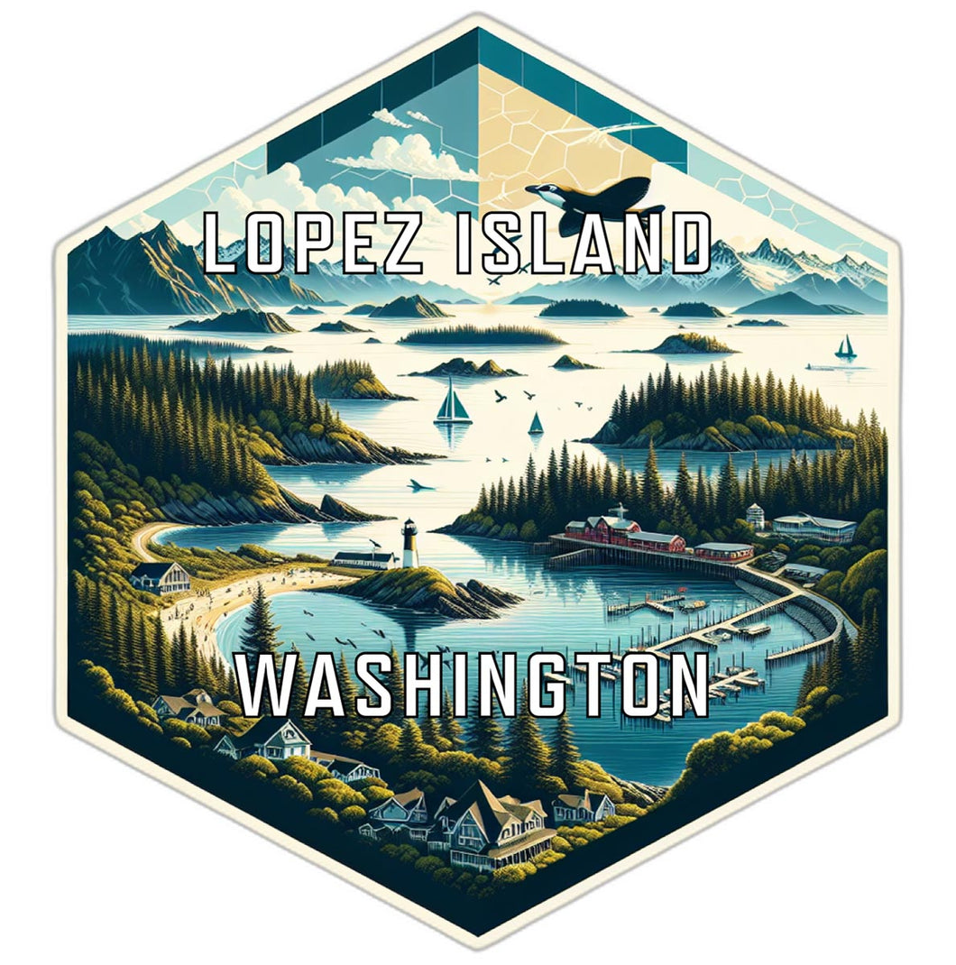 Lopez Island Washington Travel Destination Souvenir Vinyl Decal Sticker 2-Inch