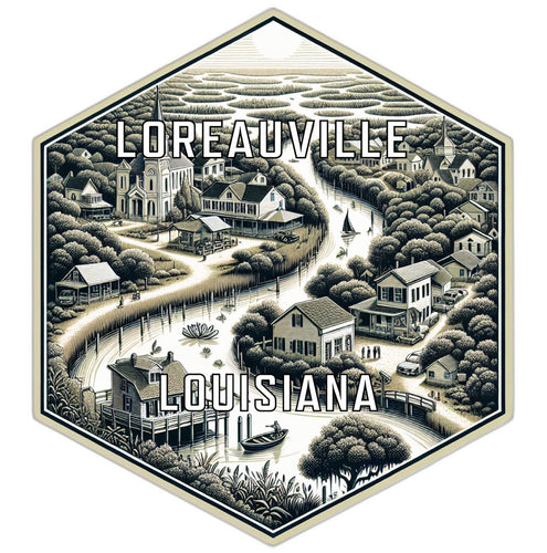 Loreauville Louisiana Travel Destination Souvenir Vinyl Decal Sticker 6-Inch
