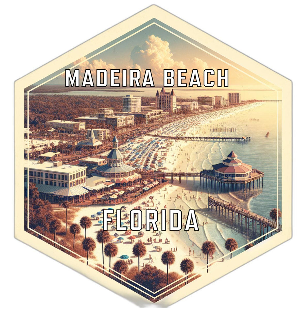 Madeira Beach Florida Travel Destination Souvenir Vinyl Decal Sticker 2-Inch