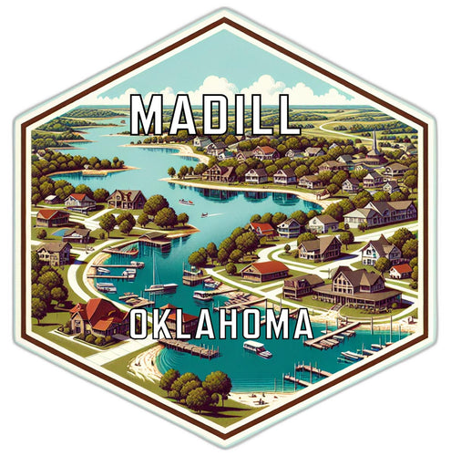 Madill Oklahoma Travel Destination Souvenir Vinyl Decal Sticker 2-Inch
