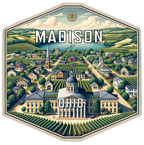 Madison Ohio Travel Destination Souvenir Vinyl Decal Sticker 2-Inch