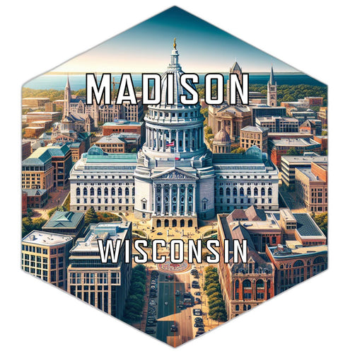 Madison Wisconsin Travel Destination Souvenir Vinyl Decal Sticker 4-Inch