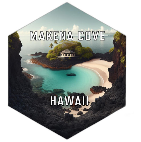 Makena Cove Hawaii Travel Destination Souvenir Vinyl Decal Sticker 2-Inch