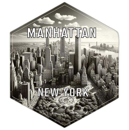 Manhattan New York Travel Destination Souvenir Vinyl Decal Sticker 6-Inch