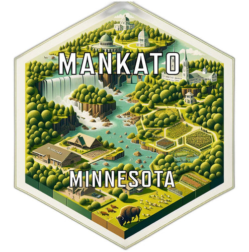 Mankato Minnesota Travel Destination Souvenir Vinyl Decal Sticker 6-Inch