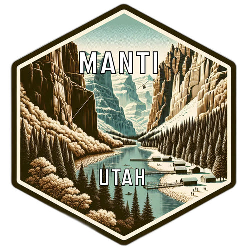 Manti Utah Travel Destination Souvenir Vinyl Decal Sticker 4-Inch