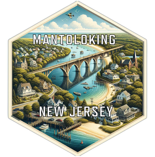 Mantoloking New Jersey Travel Destination Souvenir Vinyl Decal Sticker 2-Inch