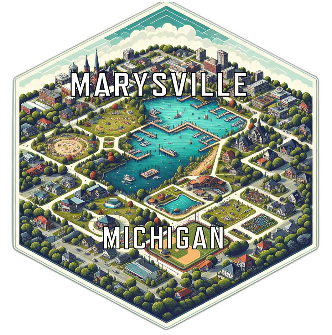 Marysville Michigan Travel Destination Souvenir Vinyl Decal Sticker 6-Inch
