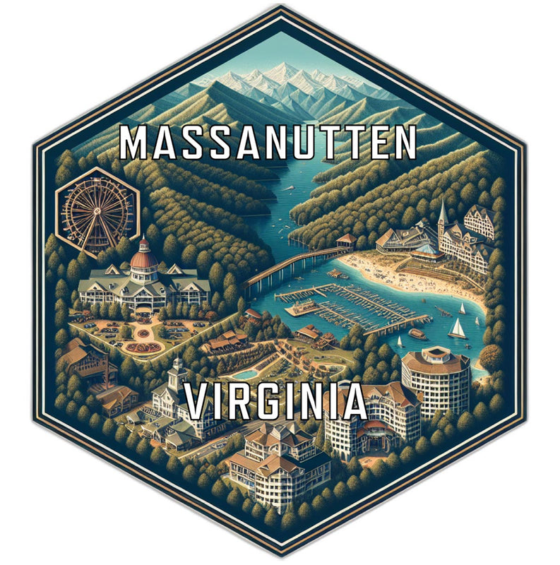Massanutten Virginia Travel Destination Souvenir Vinyl Decal Sticker 6-Inch