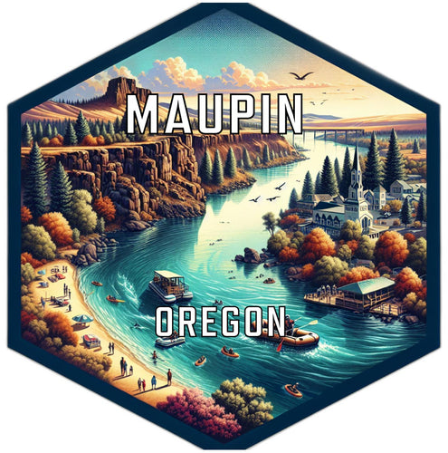 Maupin Oregon Travel Destination Souvenir Vinyl Decal Sticker 2-Inch