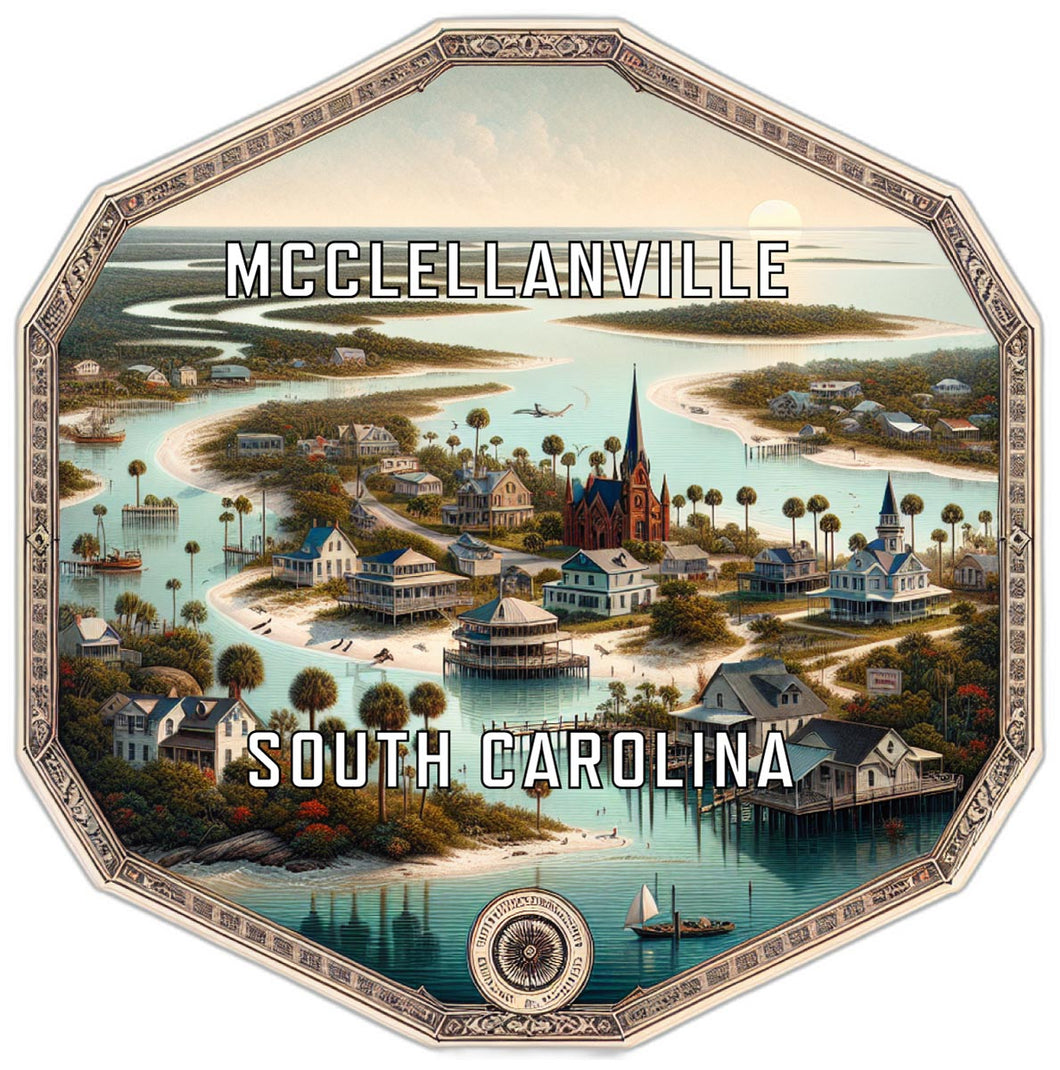 Mcclellanville South Carolina Travel Destination Souvenir Vinyl Decal Sticker 6-Inch