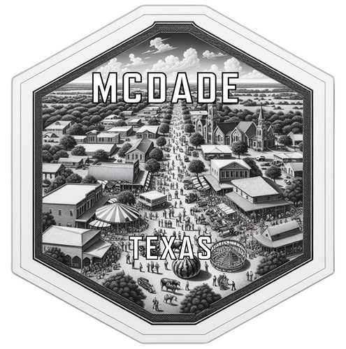 Mcdade Texas Souvenir Travel Destination Die Cut Hexagon Fridge Magnet 2-Inch