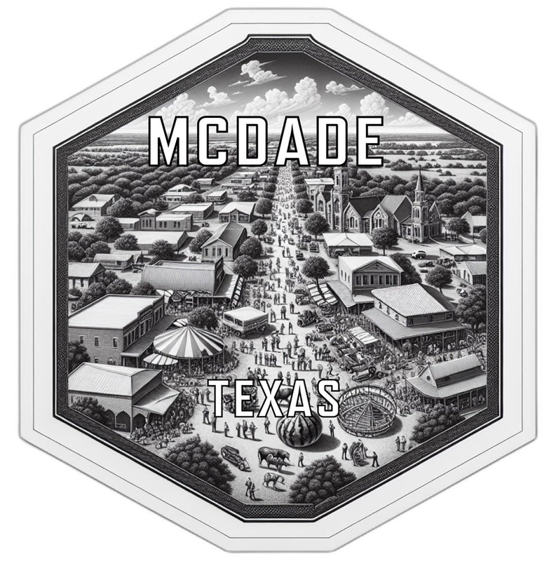 Mcdade Texas Souvenir Travel Destination Die Cut Hexagon Fridge Magnet 2-Inch