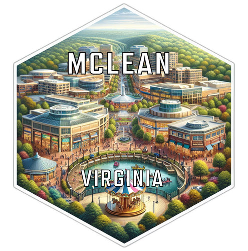 Mclean Virginia Travel Destination Souvenir Vinyl Decal Sticker 2-Inch