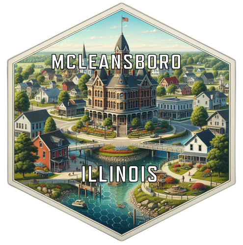 Mcleansboro Illinois Travel Destination Souvenir Vinyl Decal Sticker 2-Inch