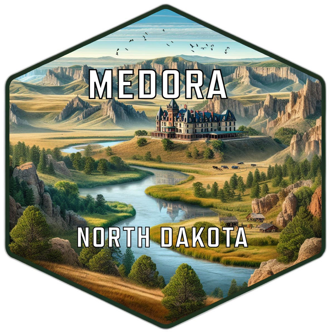 Medora North Dakota Travel Destination Souvenir Vinyl Decal Sticker 6-Inch