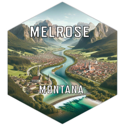 Melrose Montana Travel Destination Souvenir Vinyl Decal Sticker 2-Inch