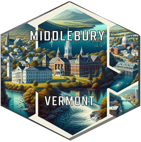 Middlebury Vermont Travel Destination Souvenir Vinyl Decal Sticker 6-Inch