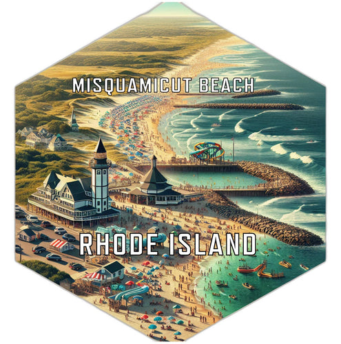 Misquamicut Beach Rhode Island Travel Destination Souvenir Vinyl Decal Sticker 6-Inch