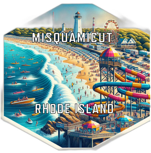 Misquamicut Rhode Island Travel Destination Souvenir Vinyl Decal Sticker 6-Inch