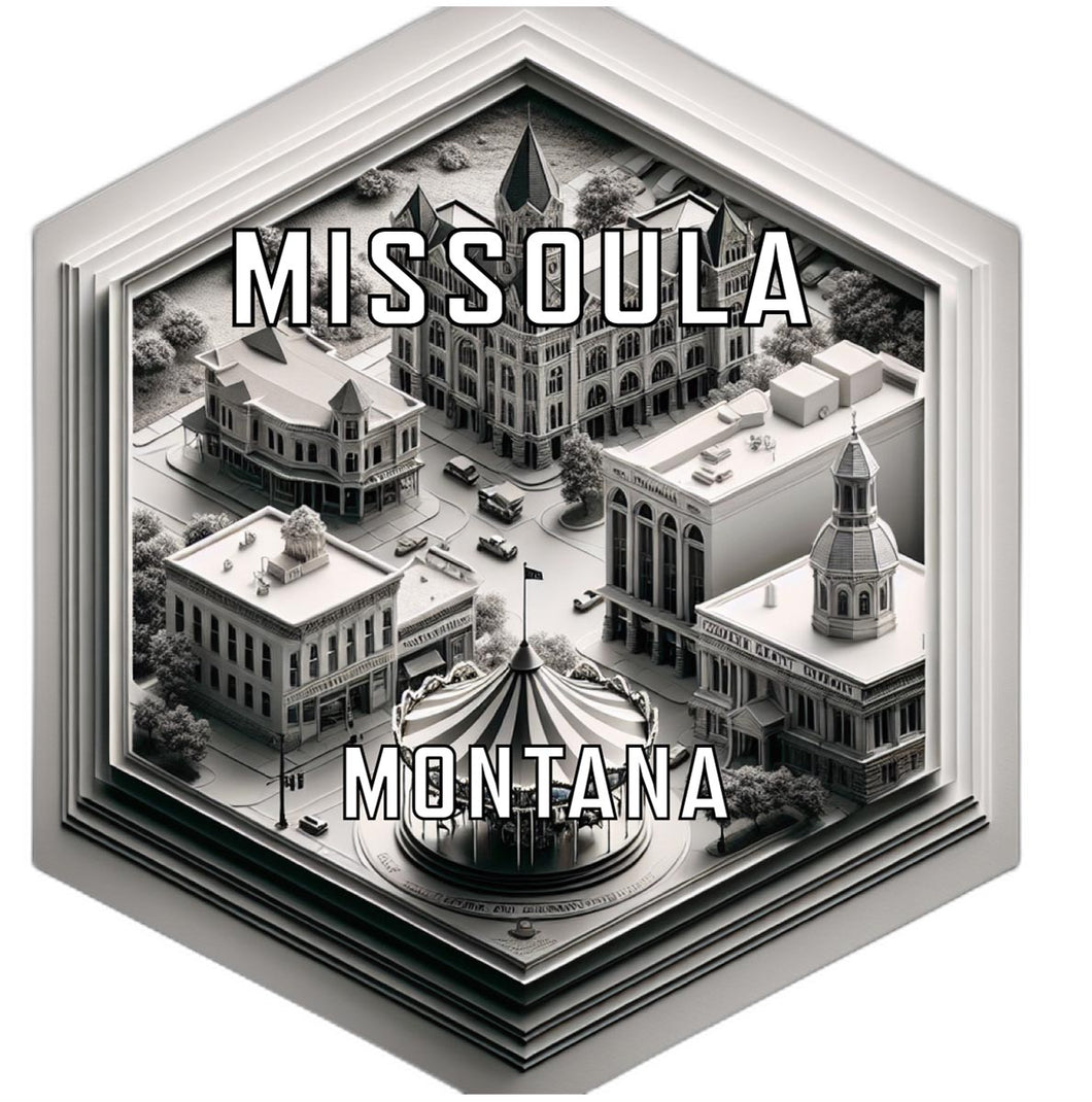 Missoula Montana Travel Destination Souvenir Vinyl Decal Sticker 6-Inch