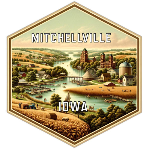 Mitchellville Iowa Travel Destination Souvenir Vinyl Decal Sticker 6-Inch