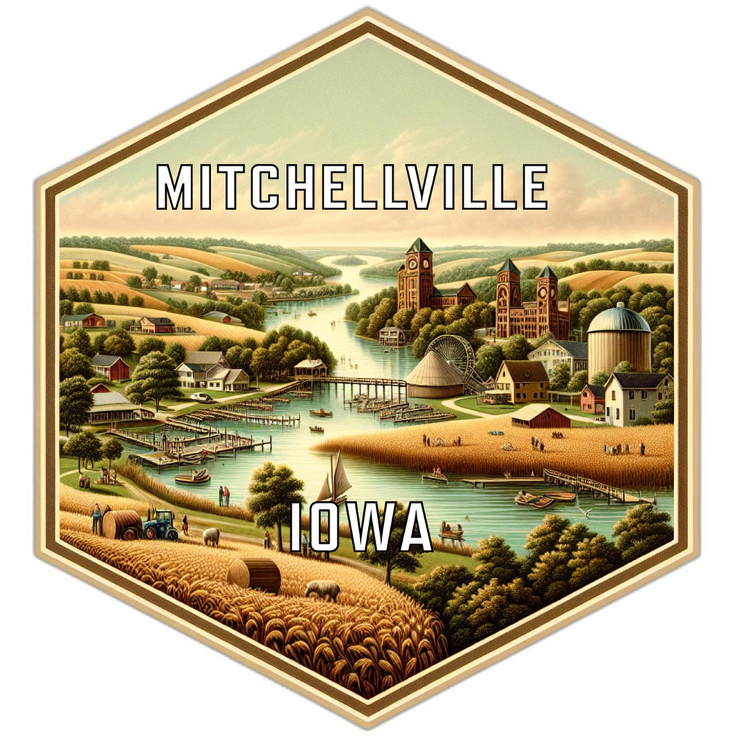 Mitchellville Iowa Travel Destination Souvenir Vinyl Decal Sticker 6-Inch