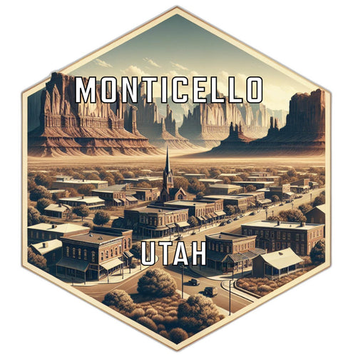 Monticello Utah Travel Destination Souvenir Vinyl Decal Sticker 2-Inch