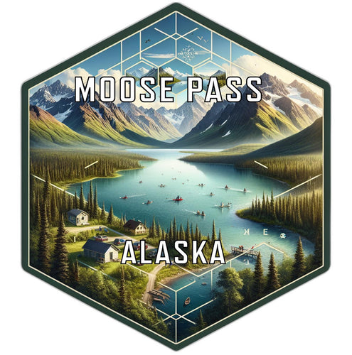 Moose Pass Alaska Travel Destination Souvenir Vinyl Decal Sticker 2-Inch