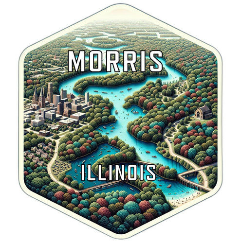 Morris Illinois Travel Destination Souvenir Vinyl Decal Sticker 6-Inch