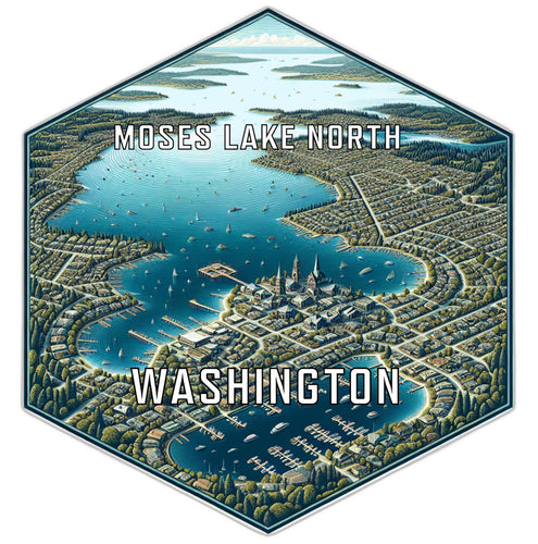 Moses Lake North Washington Travel Destination Souvenir Vinyl Decal Sticker 2-Inch