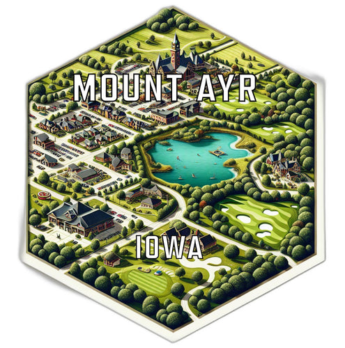 Mount Ayr Iowa Travel Destination Souvenir Vinyl Decal Sticker 2-Inch