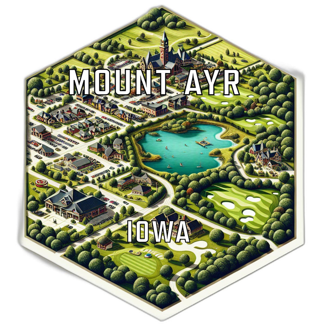 Mount Ayr Iowa Travel Destination Souvenir Vinyl Decal Sticker 2-Inch
