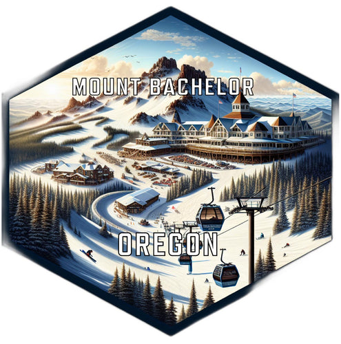 Mount Bachelor Oregon Travel Destination Souvenir Vinyl Decal Sticker 6-Inch