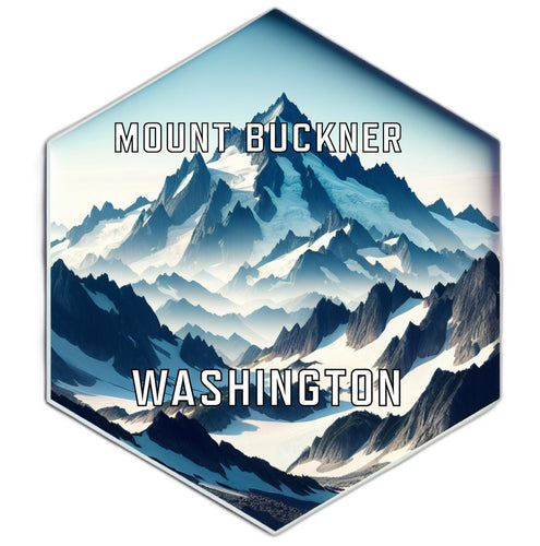 Mount Buckner Washington Souvenir Travel Destination Die Cut Hexagon Fridge Magnet 2-Inch