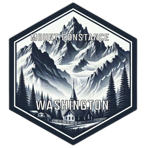 Mount Constance Washington Travel Destination Souvenir Vinyl Decal Sticker 4-Inch