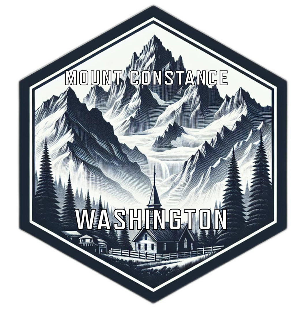 Mount Constance Washington Travel Destination Souvenir Vinyl Decal Sticker 4-Inch