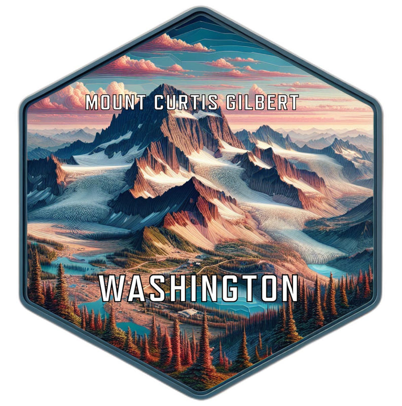 Mount Curtis Gilbert Washington Travel Destination Souvenir Vinyl Decal Sticker 6-Inch