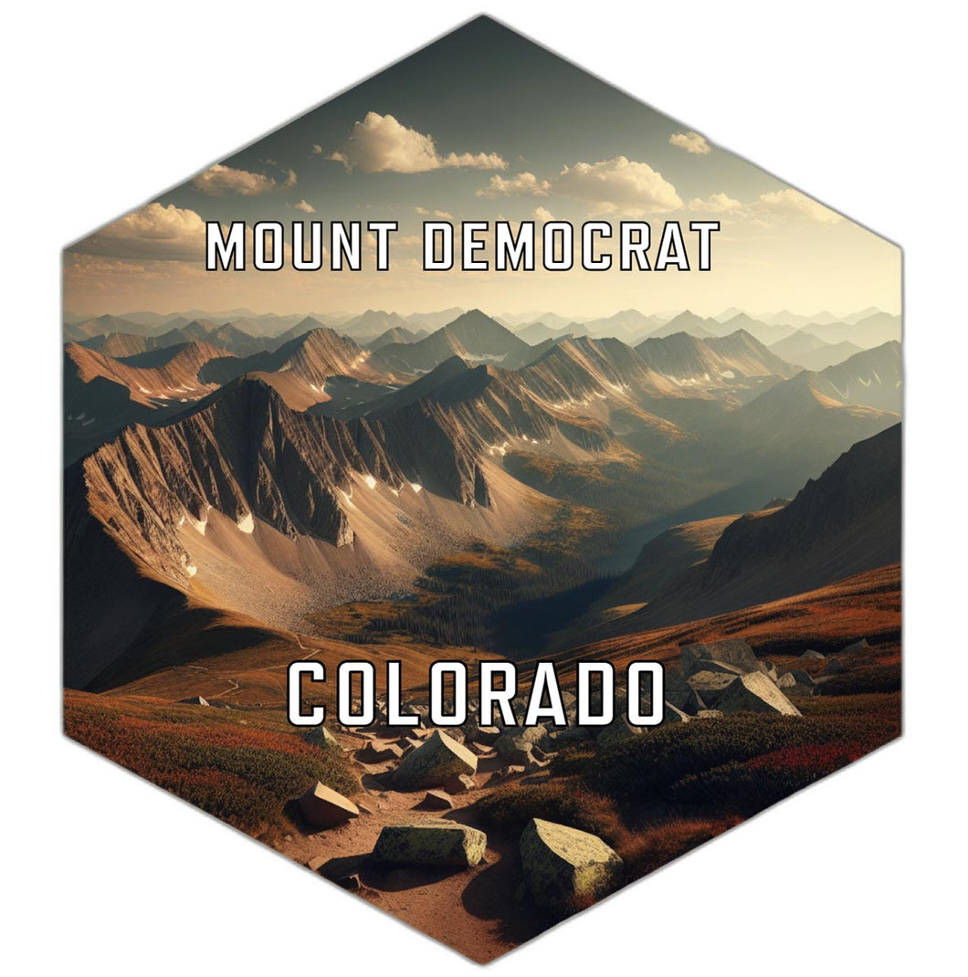 Mount Democrat Colorado Travel Destination Souvenir Vinyl Decal Sticker 2-Inch