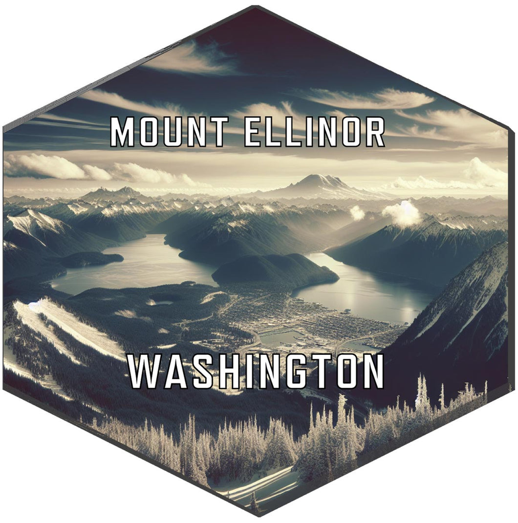 Mount Ellinor Washington Travel Destination Souvenir Vinyl Decal Sticker 6-Inch
