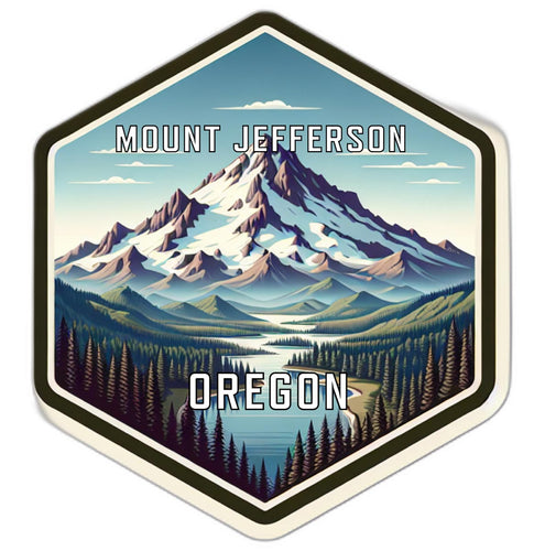 Mount Jefferson Oregon Travel Destination Souvenir Vinyl Decal Sticker 2-Inch